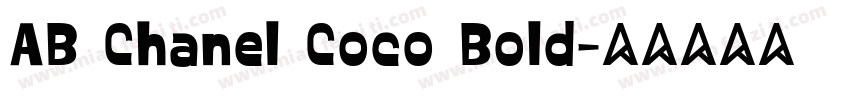 AB Chanel Coco Bold字体转换